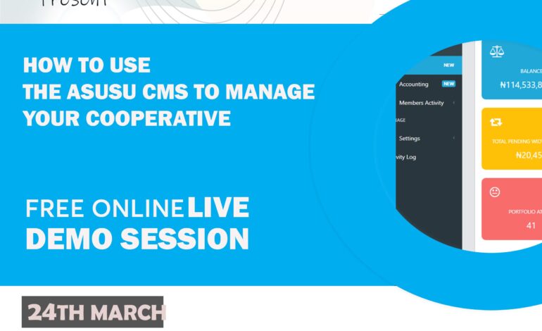 Learn How to Leverage Technology using the ASUSU CMS to Manage your Cooperative and Lending Business